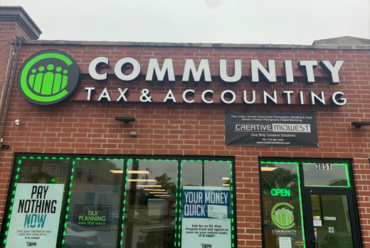 Neonarts community tax white neon sign neon sign for branding