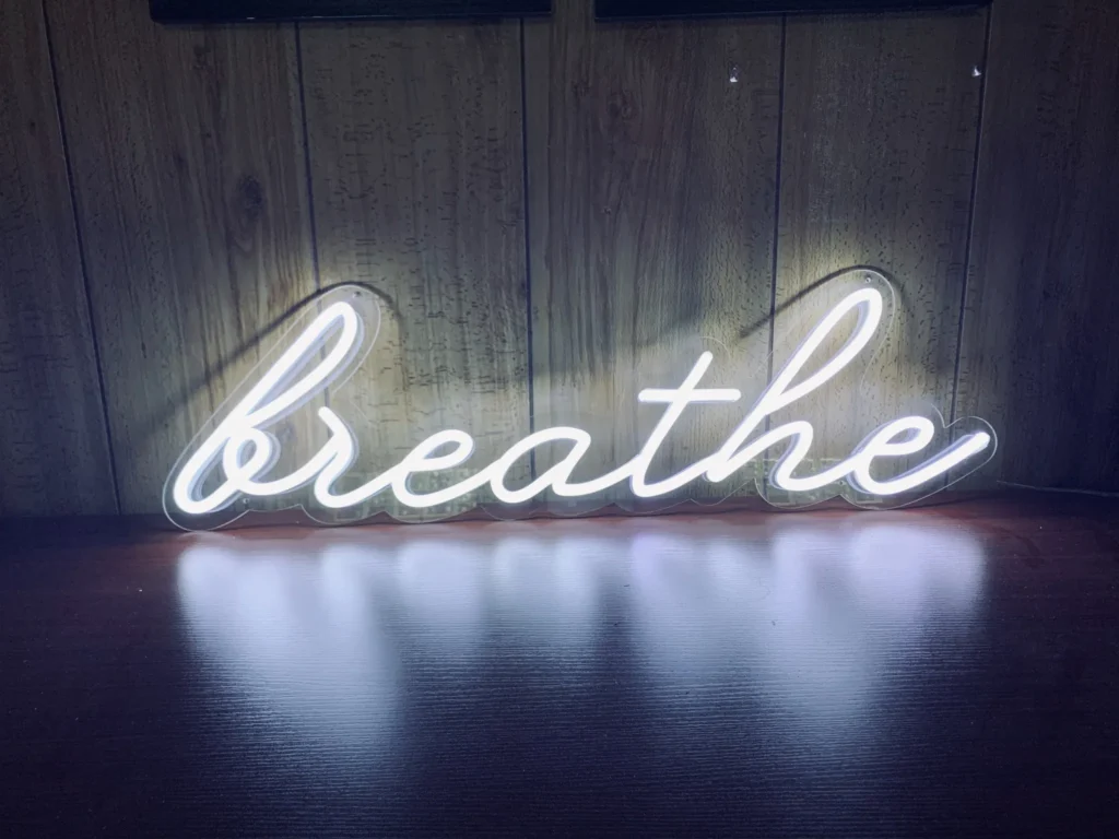 Neonarts breathe word led neon sign neon sign for branding