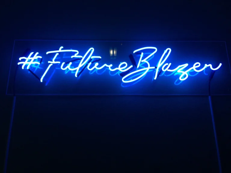 NeonArts-futureblazer-blue-hashtag-sign