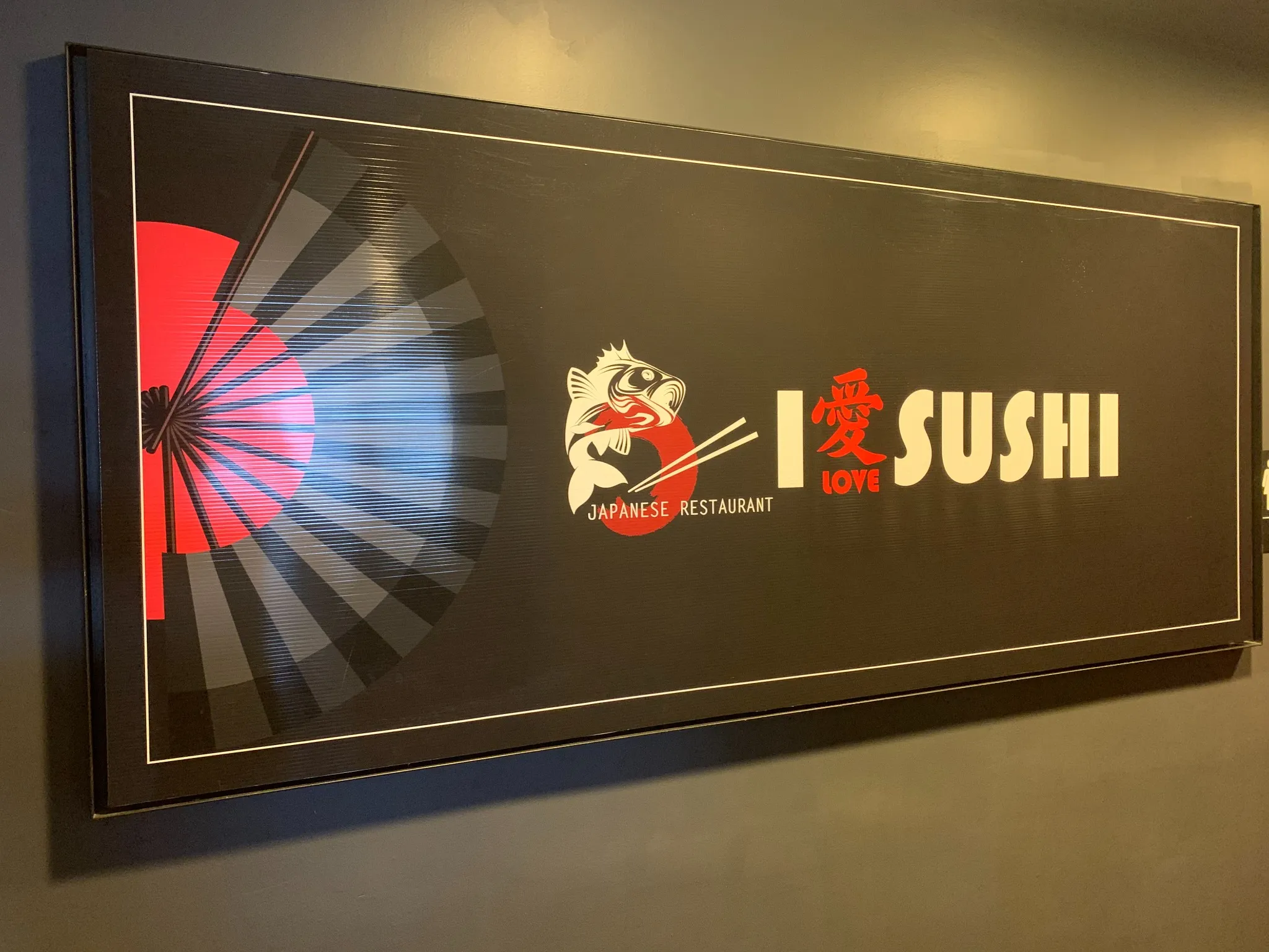 Neonarts i love sushi wallart in neon signage