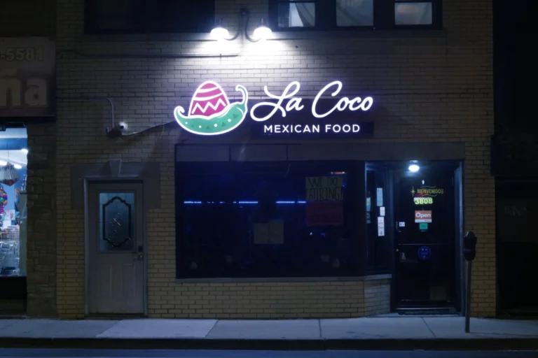 Mexican Food Neon in vibrant LED neon