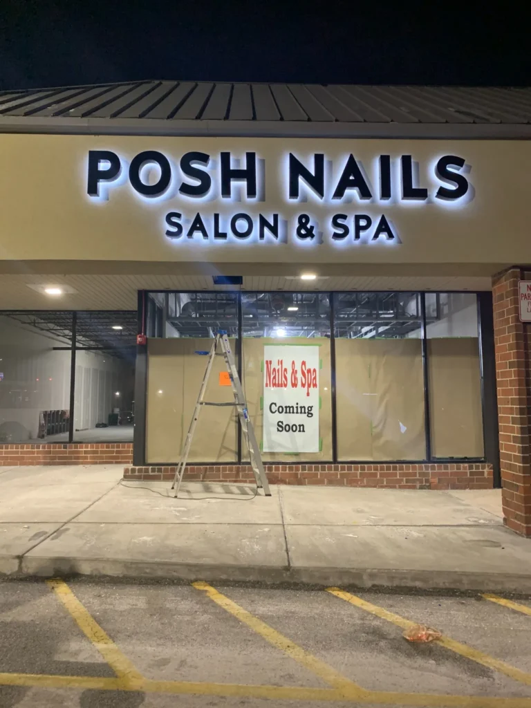posh nails spa channel sign neon sign by NeonArts