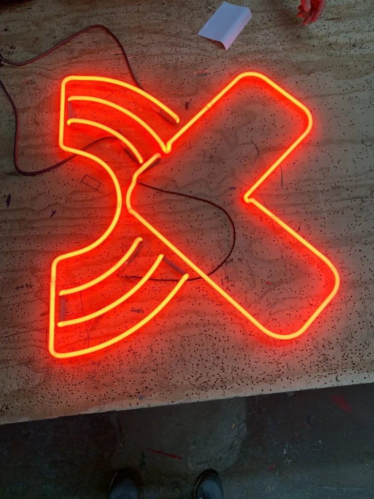 NeonArts-red-x-neon-logo-design