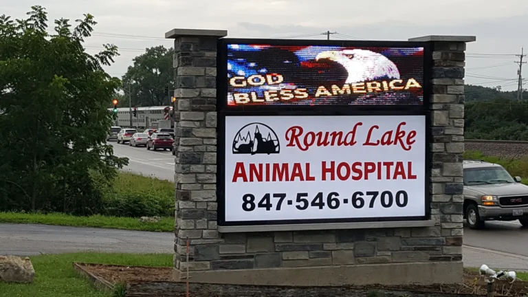 round lake animal hospital led display neon sign by NeonArts