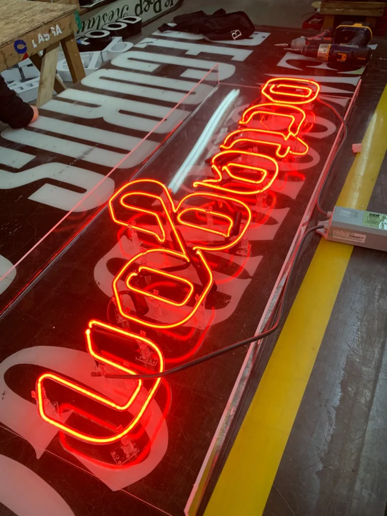 neonarts red neon text led display neon sign by NeonArts